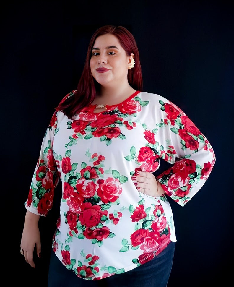 Blusa Talla Grande Colección Majestuosa Moda Plus